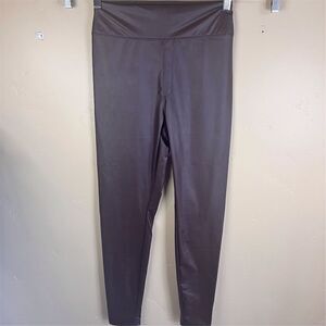 Offline by Aerie Brown Faux Leather High-Rise Women's Leggings Active Size Large